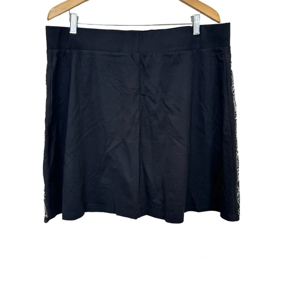 Torrid Black Silver Beaded Sequin Embellished Mini Skirt Women’s Plus Sz 2X NWOT